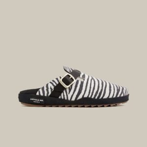 VAGABOND LEATHER ZEBRA PRINT DRIFT CLOGS