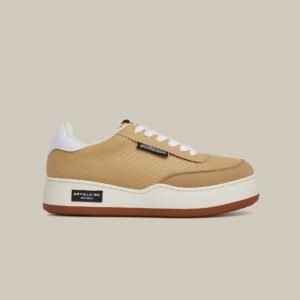 BURGER LOW-TOP PERFORATED BEIGE TRAINER