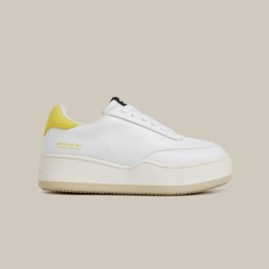 BURGER LOW-TOP YELLOW TAIL WHITE TRAINER