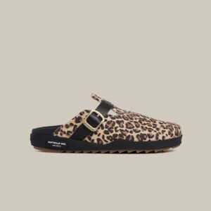 VAGABOND LEATHER LEOPARD DRIFT CLOGS