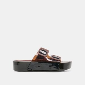 JULIO X SANDALS CHOCOLATE VINYL